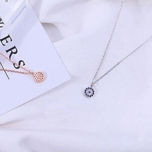 Evil Eye Necklace Silver